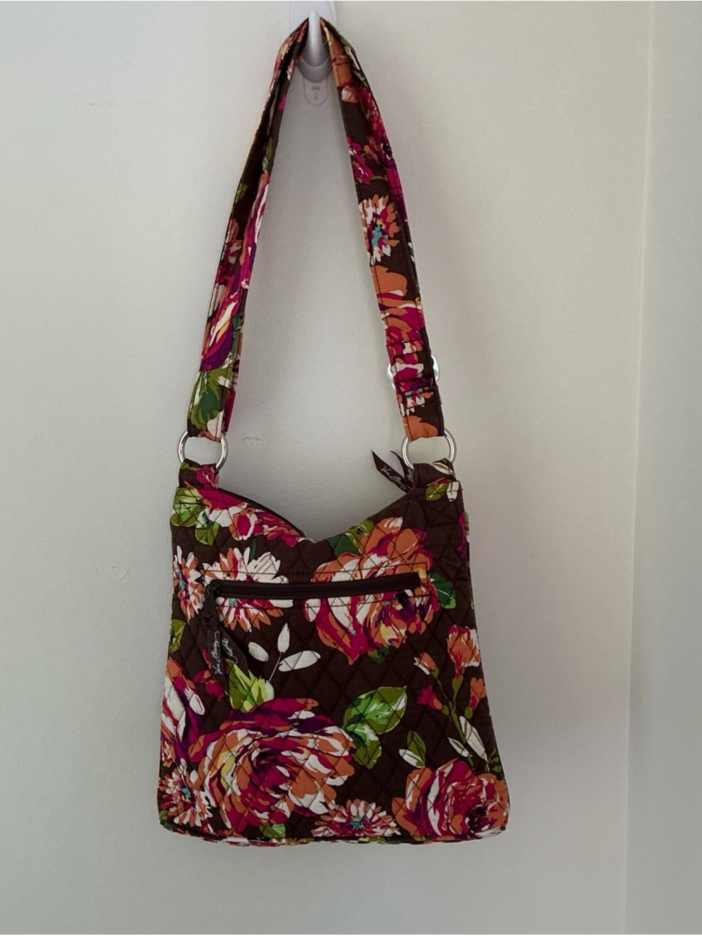 Vera Bradley Hipster Quilted Crossbody Bag English Rose Clean & Ready to Wear